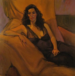 Vintage Movie Star - oil on canvas by Phil Kantz